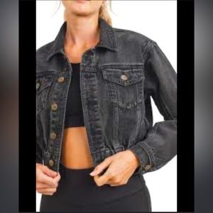 Stefano 90’s vintage cropped jean jacket EUC🥰